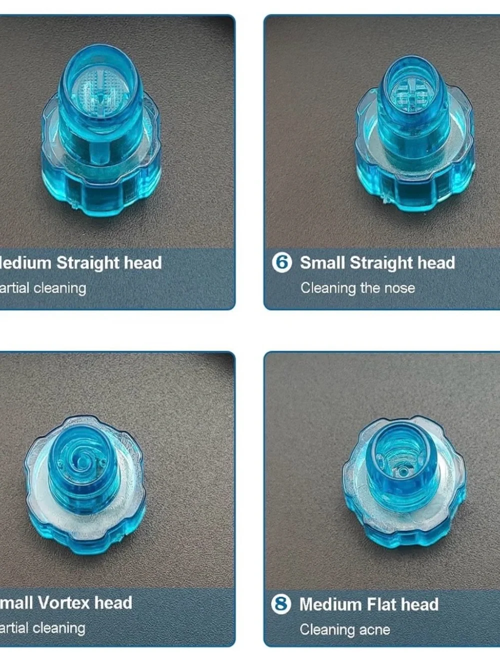 Elitzia Plastic Microderma Head Set of 8